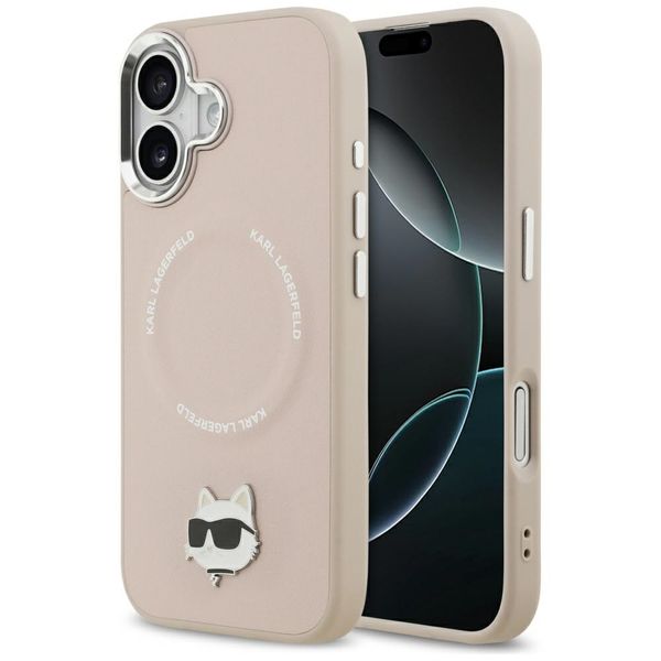 Puzdro Karl Lagerfeld pre iPhone 17 6,1" Choupette Pin MagSafe ružové