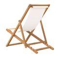 vidaXL Kreslo na terasu, tíkové drevo 56x105x96 cm, krémové