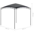 vidaXL Altánok 3x3x2,65 m antracitový 180 g/m²