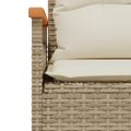 vidaXL Záhradná lavička s podložkami 116x62,5x74 cm béžová polyratan