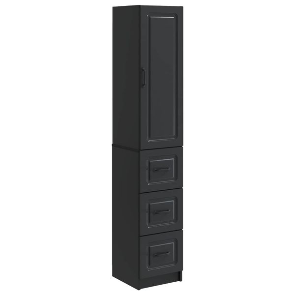 vidaXL Sada skríň 2 pcs Čierna 33 x 34,5 x 87 cm Kompozitné drevo
