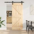 vidaXL Posuvné dvere NARVIK 85 x 210 cm (152,5 cm) Prírodná a čierna