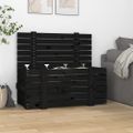 vidaXL Úložný box čierny 91x40,5x42 cm masívna borovica