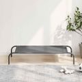 vidaXL vyvýšená posteľ pre psa sivá 110x65x20 cm textil a oceľ