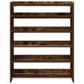 vidaXL Regál na topánky dymový dub 80x25x100 cm kompozitné drevo