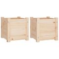 vidaXL Záhradné kvetináče 2 ks 31x31x31 cm, borovicový masív