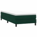 vidaXL Box Spring Posteľ bez matraca Tmavo zelená 100x220 cm Zamat