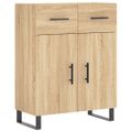 vidaXL Vysoká skrinka dub sonoma 69,5x34x180 cm spracované drevo