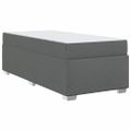 vidaXL Rám postele s matracmi Tmavo šedá 90 x 200 cm látka