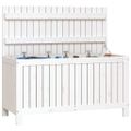 vidaXL Záhradný úložný box biely 115x49x60 cm masívna borovica