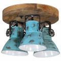vidaXL Stropná lampa 25 W šmuhovaná modrá 35x35x25 cm E27