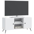 vidaXL TV skrinka Biela 102 x 34,5 x 50 cm Kompozitné drevo