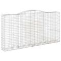 vidaXL Oblúkový gabionový kôš 8 ks 400x50x200/220cm pozinkované železo