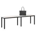 vidaXL lavička Biela 160 x 35 x 45 cm Masívne borovicové drevo
