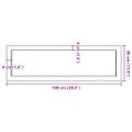 vidaXL Nástenná polica bledohnedá 100x30x(2-4)cm ošetrený masívny dub