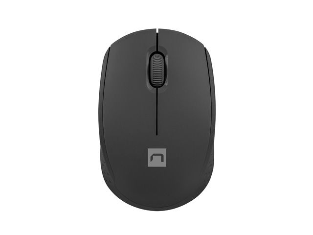 Myš Natec STORK/Kancelárska/Optická/1 600 DPI/Bezdrôtová USB/Čierna