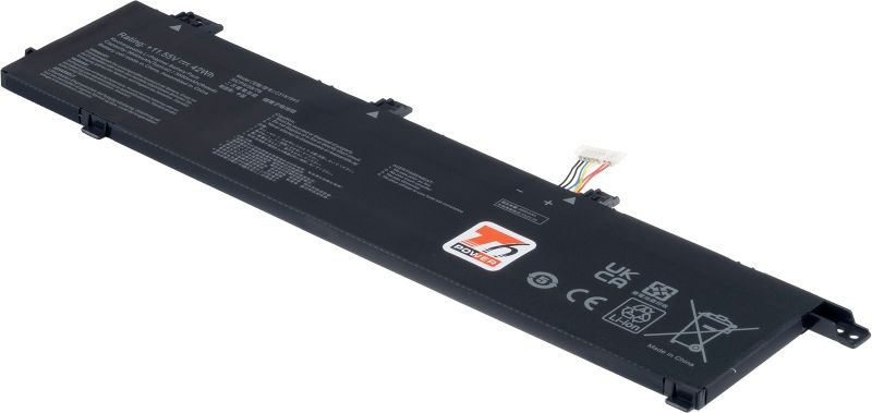 Batéria T6 Power pre Asus VivoBook S432F, S532F, X432F, X532F, 3640mAh, 42Wh, 3cell, Li-poly