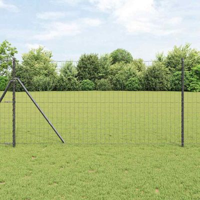 vidaXL Euro plot Sivá 1,4 x 10 m Železo potiahnuté PVC