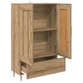 vidaXL Highboard Remeselný dub 69,5 x 31 x 115 cm Kompozitné drevo