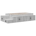 vidaXL Rám postele s úložným prostorem Sivý Sonoma 80 cm