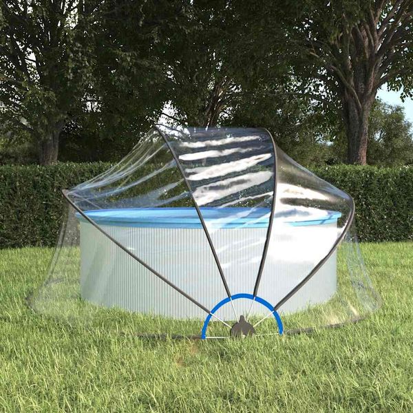 vidaXL Bazénová kupola okrúhla 315x158 cm PVC