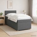 vidaXL Posteľ boxspring s matracom Tmavosivá 80 x 200 cm Látka