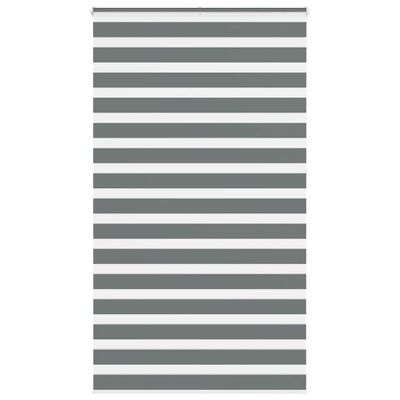 vidaXL Zebra roleta tmavošedá 135x230 cm šírka látky 130,9cm polyester