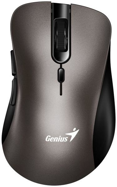 GENIUS Ergo 8100S Champagne Titanium/ 1600 dpi/ bezdrátová/ 6tlačítek/ tichá/ titanová Myš, bezdrátová, ergonomická, optická, 1600DPI, 6 tlacítek, USB, titanová