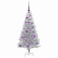 vidaXL Vianočný stromček Strieborná 120 cm PET