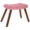 Hojdacie kreslo vidaXL so stoličkou Pink Velvet