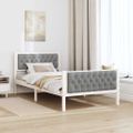 vidaXL Rám postele Svetlosivá 100 x 200 cm Masívne borovicové drevo