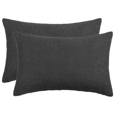 vidaXL Poťah na podložku 2 pcs HEERLEN Tmavosivá 50 x 75 cm Bouclé