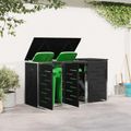 vidaXL Úložisko kontajnera na odpad for 3 Bins 240L Nehrdzavejúca oceľ