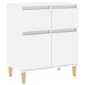 vidaXL Komoda vysoký lesk biela 60x35x70 cm spracované drevo