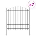 vidaXL Záhradný plot WOERDEN 7 ks 170 x 215 cm Sivá