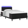 vidaXL LED box s pružinami s vankúšom Čierna 120 x 200 cm Zamat
