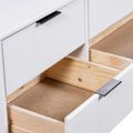 vidaXL Skrinka so zásuvkami, biela 119,3x39,5x73,6 cm, borovicový masív