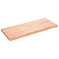 vidaXL Stolová doska bledohnedá 120x50x(2-4) cm ošetrený masívny dub