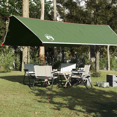 vidaXL Kempingová plachta zelená 500x294 cm vodotesná