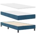 vidaXL Posteľ s pružinovým rámom Tmavomodrá 90 x 190 cm Zamat