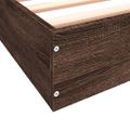 vidaXL Posteľný rám bez matraca hnedý dub 75x190 cm kompozitné drevo