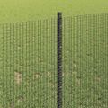 vidaXL Zvarené pletivo s podperami 50 x 1 m PVC potiahnutá oceľ Sivá