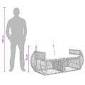 vidaXL Súprava záhradných pohoviek 5 ks Bežová a smotanovo biela