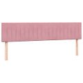 vidaXL Posteľný rám boxsping s matracom ružový 200x220 cm zamat