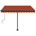 vidaXL Voľne stojaca ručne zaťahovacia markíza 350x250cm oranžovohnedá