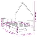 vidaXL Rám detskej postele so zásuvkami biely 90x200 cm mas. borovica