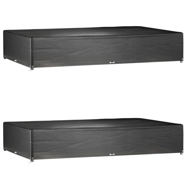 vidaXL Obaly na záhradný nábytok 2 ks 16 očiek 325x205x90 cm obdĺžnik