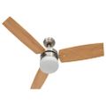 vidaXL Stropný ventilátor so svetlom a ovládačom 108 cm, svetlohnedý