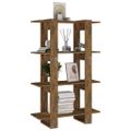 vidaXL Knižnica/deliaca stena tmavý dub 80x30x123,5 cm
