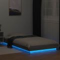 vidaXL Posteľný rám s LED svetlami sivý sonoma 75x190 cm kompoz. drevo